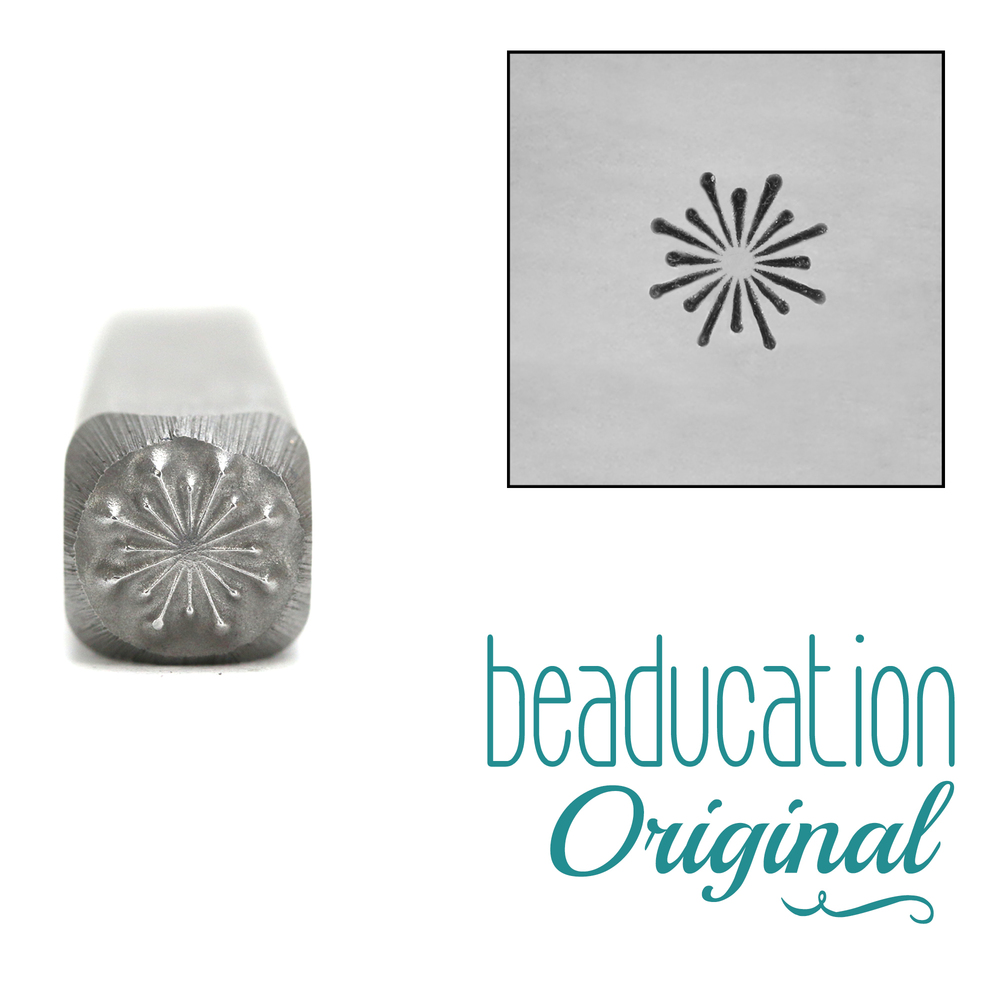 Metal Stamping Tools Simple Firework Burst Metal Design Stamp, 4mm - Beaducation Original
